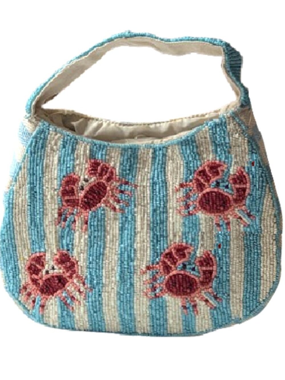 Lulu Beaded Satchel Mini Bag Nautical Beach Theme Coastal Resort Purse New w/Tag